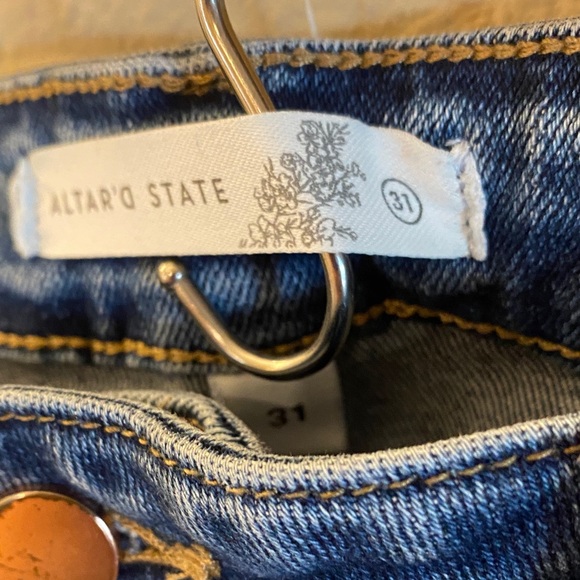 Altar'd State High Rise Blue Jeans - Picture 2 of 6